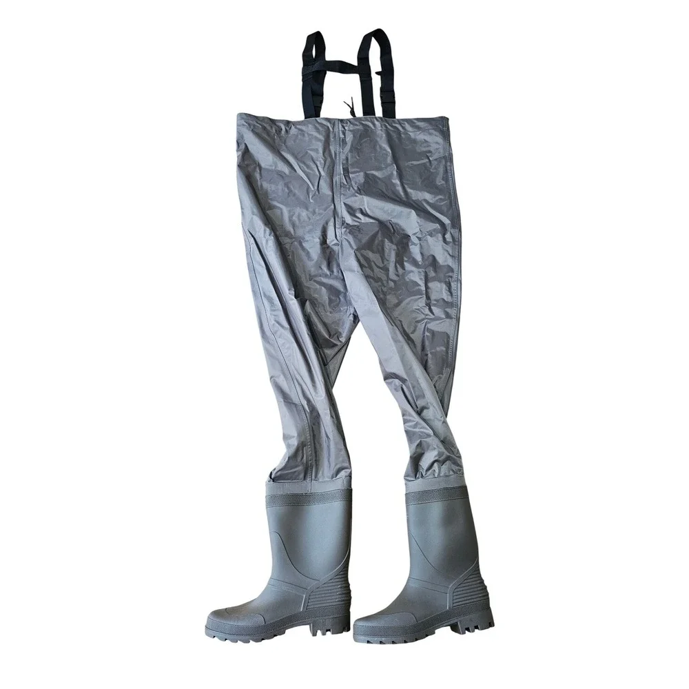 Allen Bootfoot Chest Waders Men Size 11/44 Green‎ Waterproof PVC Boot Fishing